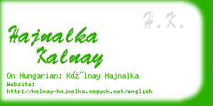 hajnalka kalnay business card